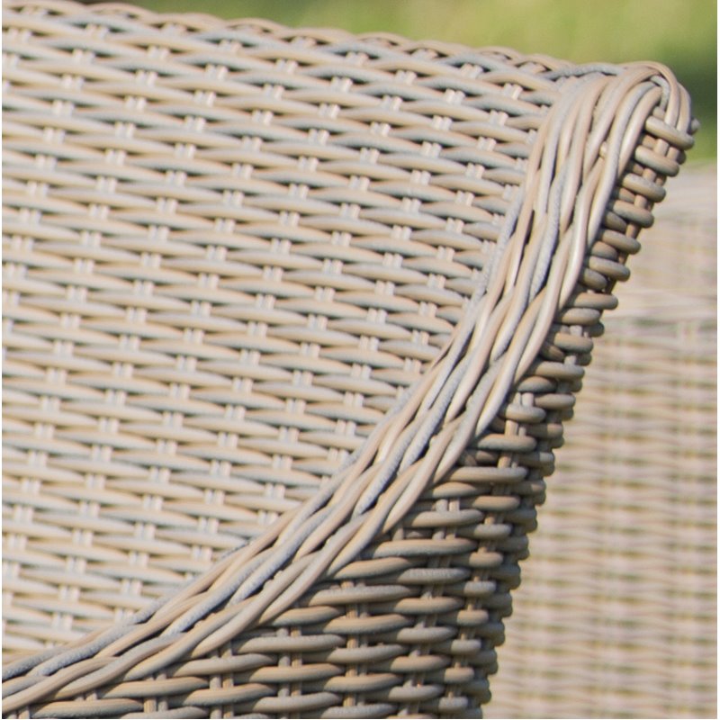Padma's Plantation Porto Fino Aluminum Patio Armchair in Kubu Gray
