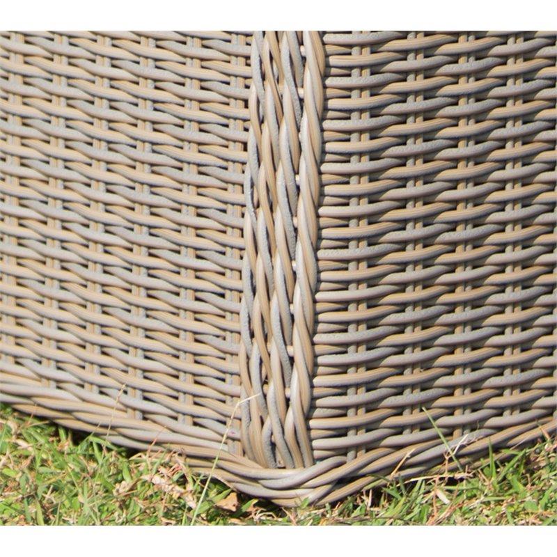 Padma's Plantation Porto Fino Aluminum Patio Armchair in Kubu Gray