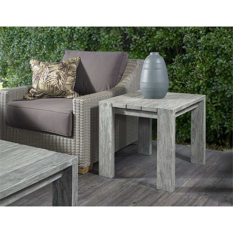 Padma's Plantation Ralph Wood Patio End Table in Natural