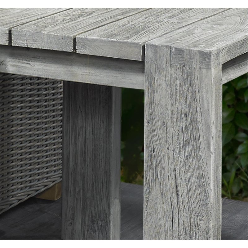 Padma's Plantation Ralph Wood Patio End Table in Natural