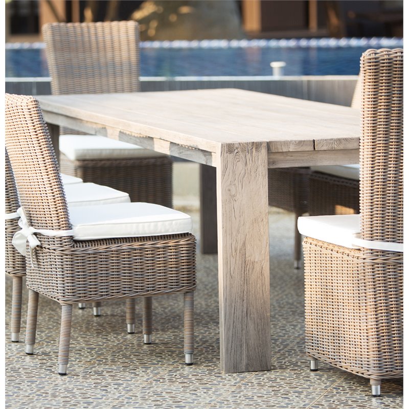 Padma's Plantation Ralph Wood Patio Dining Table in Natural