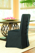 Padma's Plantation Pacific Beach Wood Dining Chair in Black
