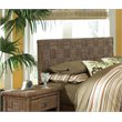Padma's Plantation Plaid Wood Low Queen Headboard in Natural Abaca Twist