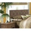 Padma's Plantation Plaid Wood Low Twin Headboard in Natural Abaca Twist