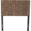 Padma's Plantation Plaid Wood Low Twin Headboard in Natural Abaca Twist