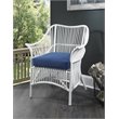 Padma's Plantation Palm Rattan Occasional Chair in White