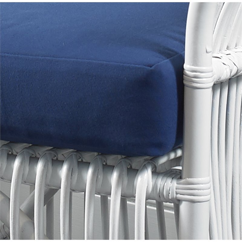 Padma's Plantation Palm Rattan Occasional Chair in White