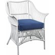 Padma's Plantation Palm Rattan Occasional Chair in White