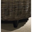 Padma's Plantation Paradise Wicker Wood Top Ottoman in Kubu Gray