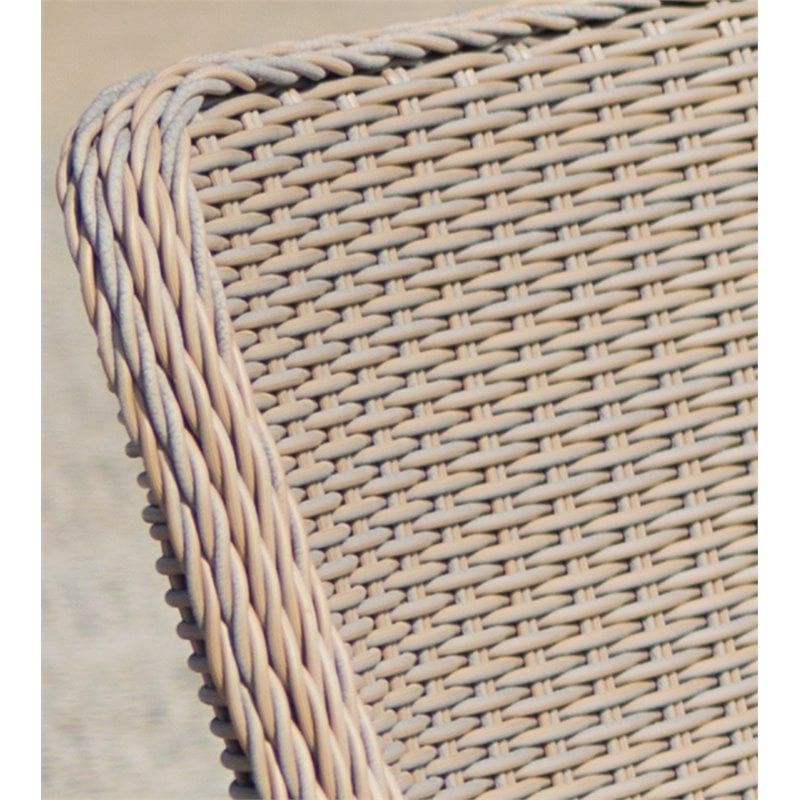 Padma's Plantation Nautilus Wicker Patio Dining Chair in Kubu Gray