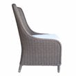 Padma's Plantation Nautilus Wicker Patio Dining Chair in Kubu Gray