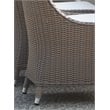 Padma's Plantation Nautilus Wicker Patio Dining Chair in Kubu Gray
