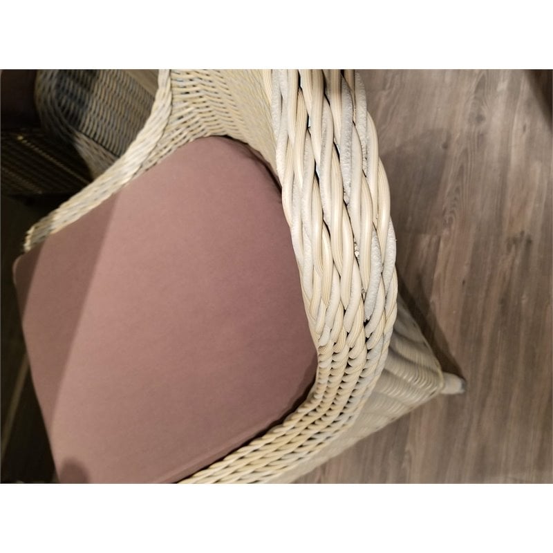 Padma's Plantation Nautilus Wicker Patio Dining Chair in Kubu Gray