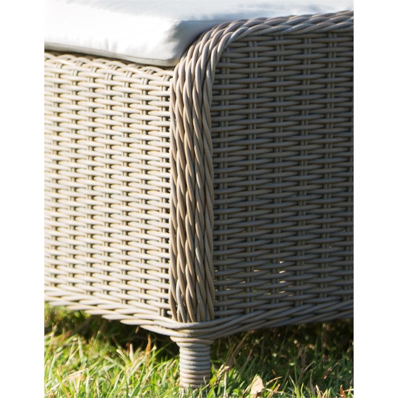 Padma's Plantation Nautilus Wicker Patio Dining Chair in Kubu Gray