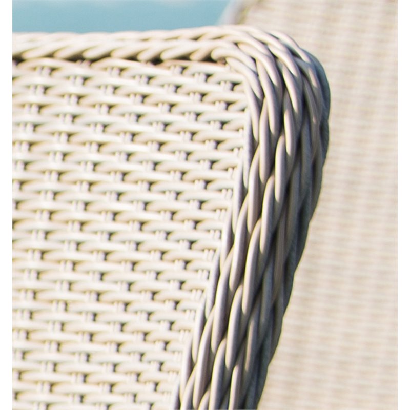 Padma's Plantation Nautilus Wicker Patio Dining Chair in Kubu Gray
