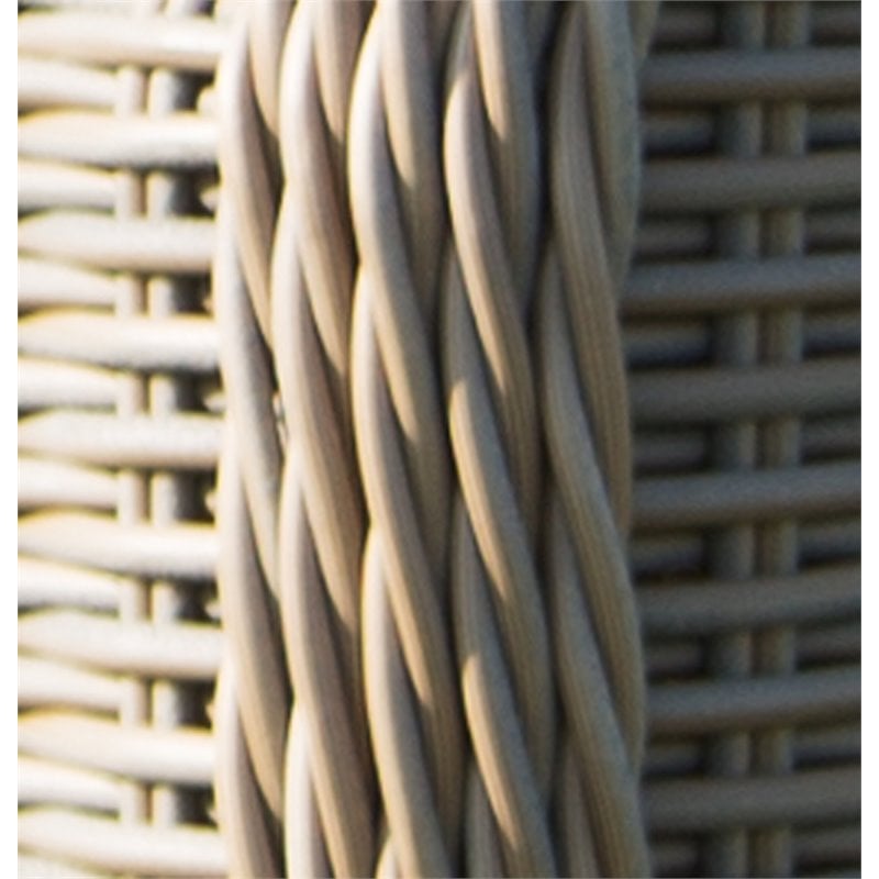 Padma's Plantation Nautilus Wicker Patio Dining Chair in Kubu Gray