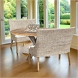 Padma's Plantation Alfresco Dining Settee w/ Seminyak Sand Fabric in Naturral
