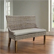 Padma's Plantation Alfresco Dining Settee w/ Seminyak Sand Fabric in Naturral