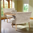 Padma's Plantation Alfresco Dining Settee w/ Seminyak Sand Fabric in Naturral