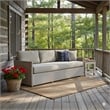 Padma's Plantation Malio Sofa w/ Base White Fabric in Naturral