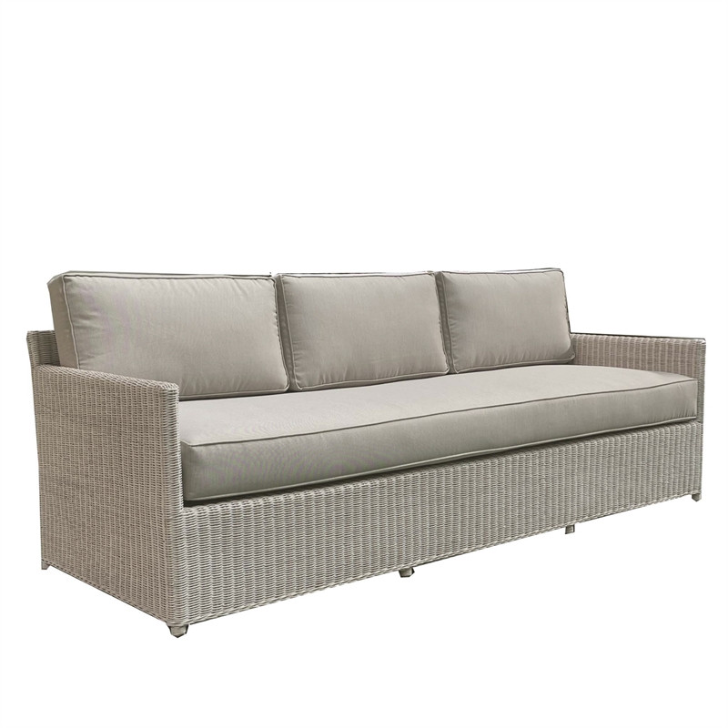 Padma's Plantation Malio Sofa w/ Seminyak Sand Fabric in Naturral