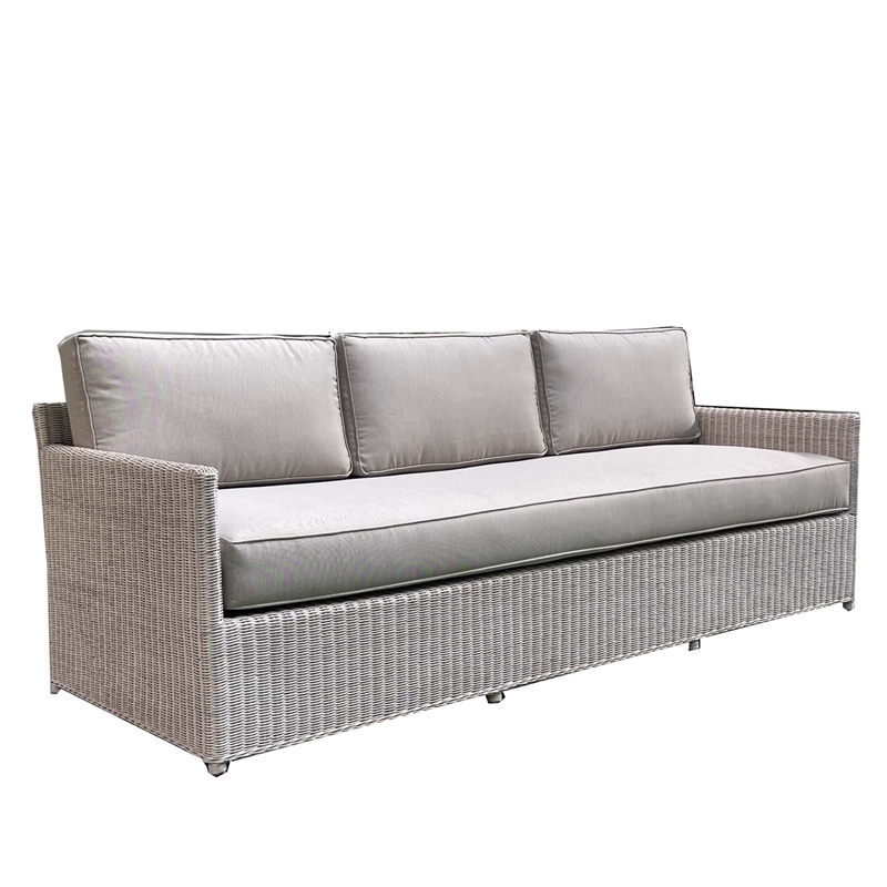 Padma's Plantation Malio Sofa w/ Seminyak Sand Fabric in Naturral