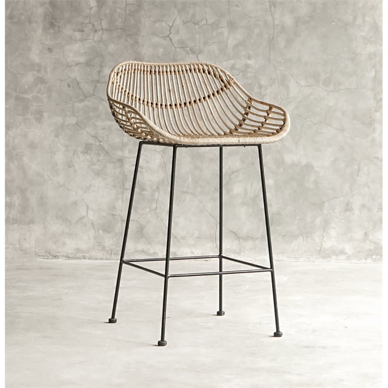 Padma's Plantation Mia Counterstool in Natural / Black