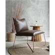 Padma's Plantation Moderne Lounge Chair in Dark Brown Leather
