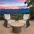 Padma's Plantation Capri Outdoor Swivel Chair Base White in Naturral