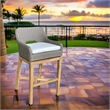 Padma's Plantation Dunes Outdoor Barstool in Outdoor Kubu Grey