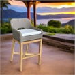 Padma's Plantation Dunes Outdoor Barstool in Outdoor Kubu Grey
