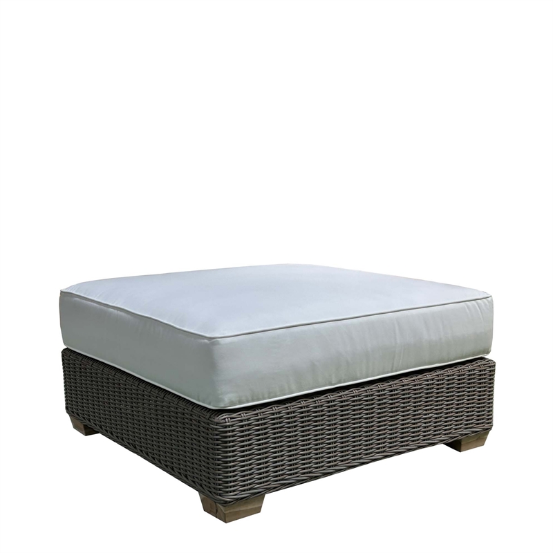 Padma's Plantation Nautilus Outdoor Extra Large Ottoman in Naturral