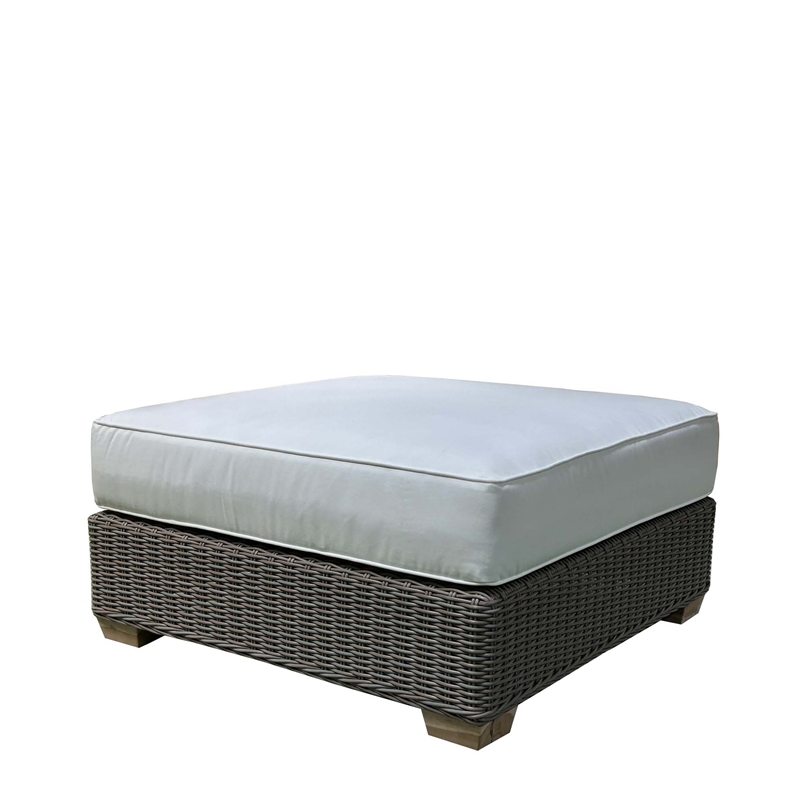 Padma's Plantation Nautilus Outdoor Extra Large Ottoman in Naturral