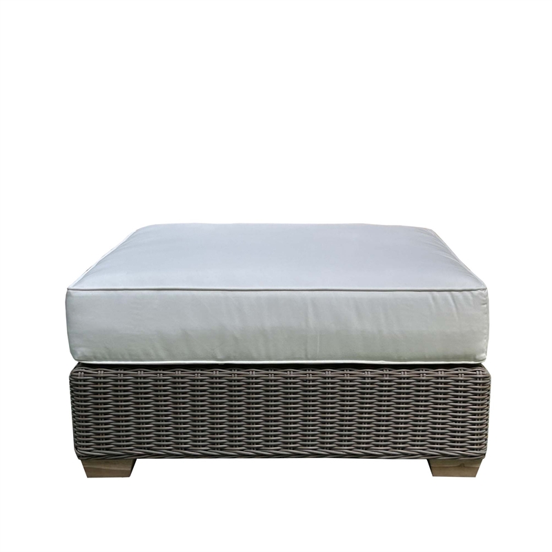 Padma's Plantation Nautilus Outdoor Extra Large Ottoman in Naturral