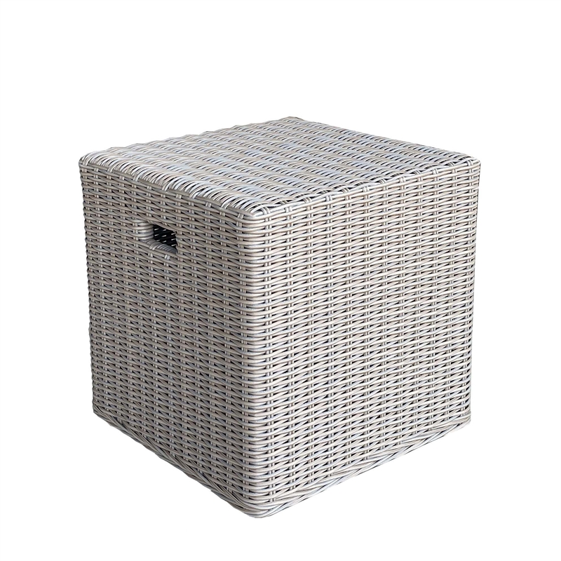 Padma's Plantation Nautilus Outdoor Cube in Outdoor Kubu Grey
