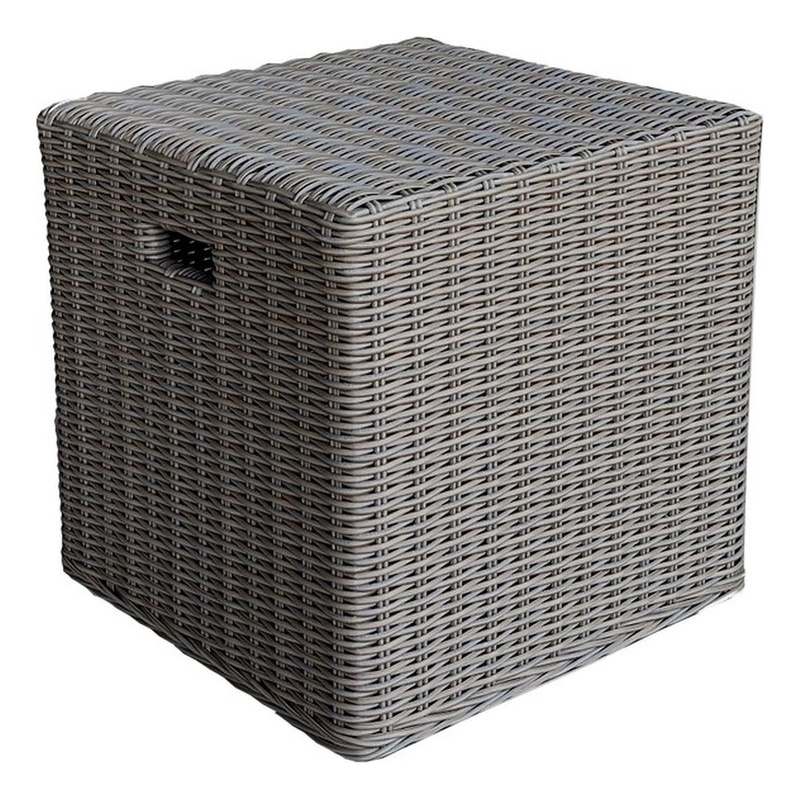 Padma's Plantation Nautilus Outdoor Cube in Outdoor Kubu Grey