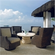 Padma's Plantation Terrace Outdoor Lounge Chair Seminyak Sand Fabric in Naturral