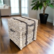Padma's Plantation Woven End Table / Trunk in Kubu Grey