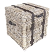 Padma's Plantation Woven End Table / Trunk in Kubu Grey