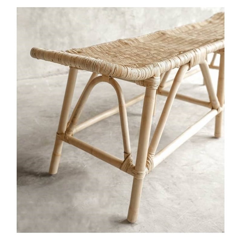 Padma's Plantation Small Zoe Bench in Naturral