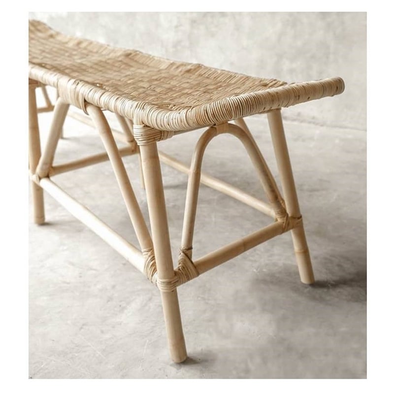 Padma's Plantation Small Zoe Bench in Naturral