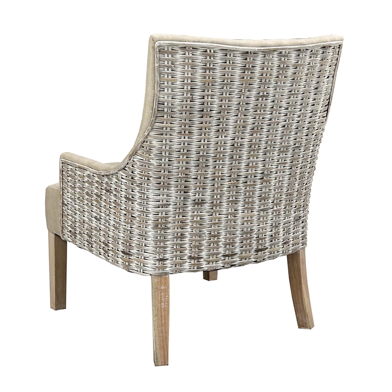 Padma's Plantation Alfresco Living Chair W/ Upholstery Seminyak Sand in Naturral