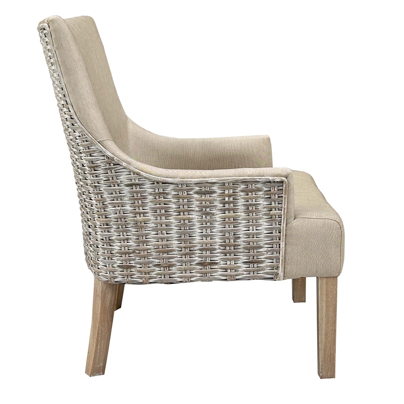 Padma's Plantation Alfresco Living Chair W/ Upholstery Seminyak Sand in Naturral