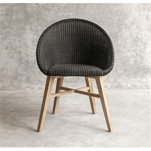 Padma's Plantation Lagoon Occasional Chair in Black / Natural