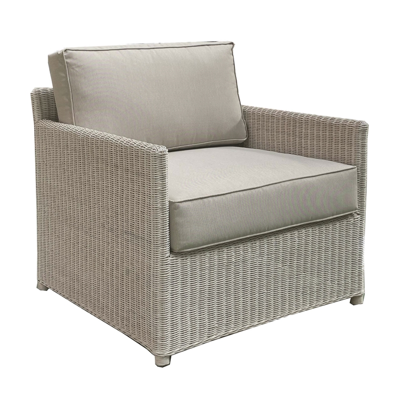 Padma's Plantation Malio Lounge Chair w/ Seminyak Sand Fabric in Naturral