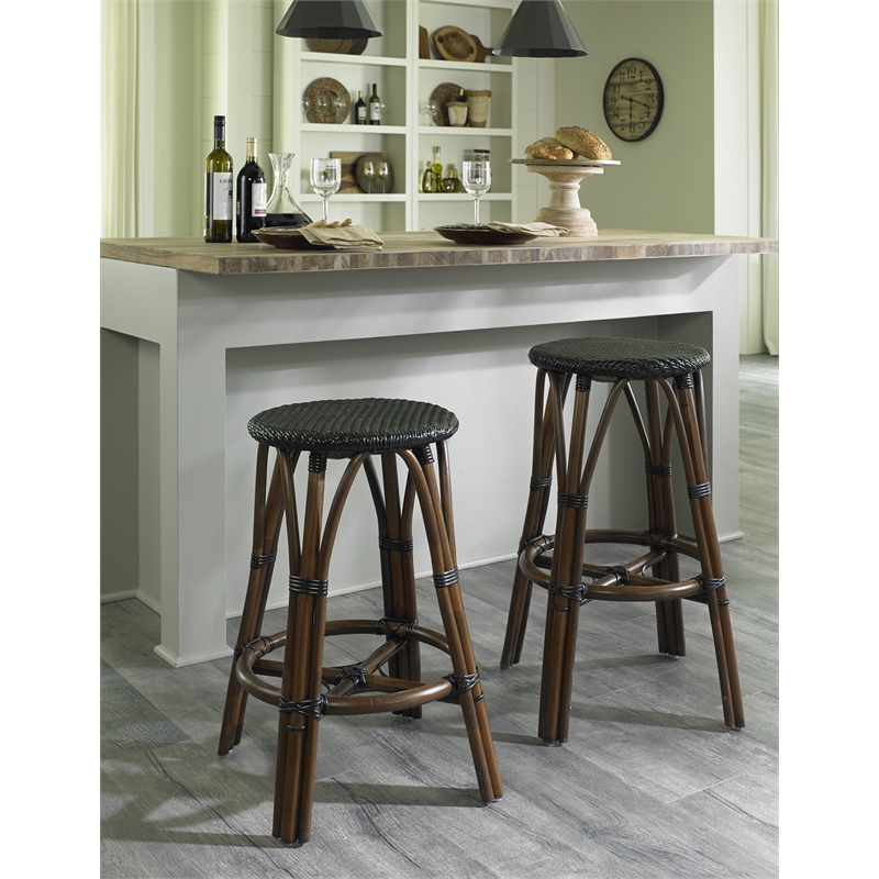 Padma's Plantation Marseille Bistro Barstool in Black