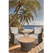 Padma's Plantation Capri Outdoor Swivel Chair Seminyak Sand in Naturral