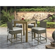 Padma's Plantation Rustic Teak Outdoor Counter Table in Natural