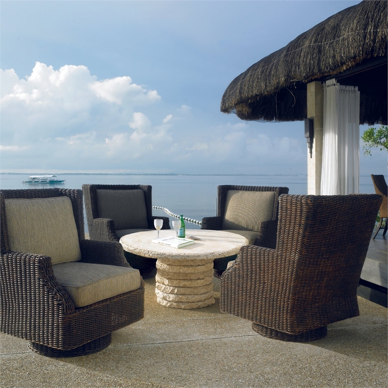Padma's Plantation Terrace Outdoor Lounge Chair Base White in Naturral