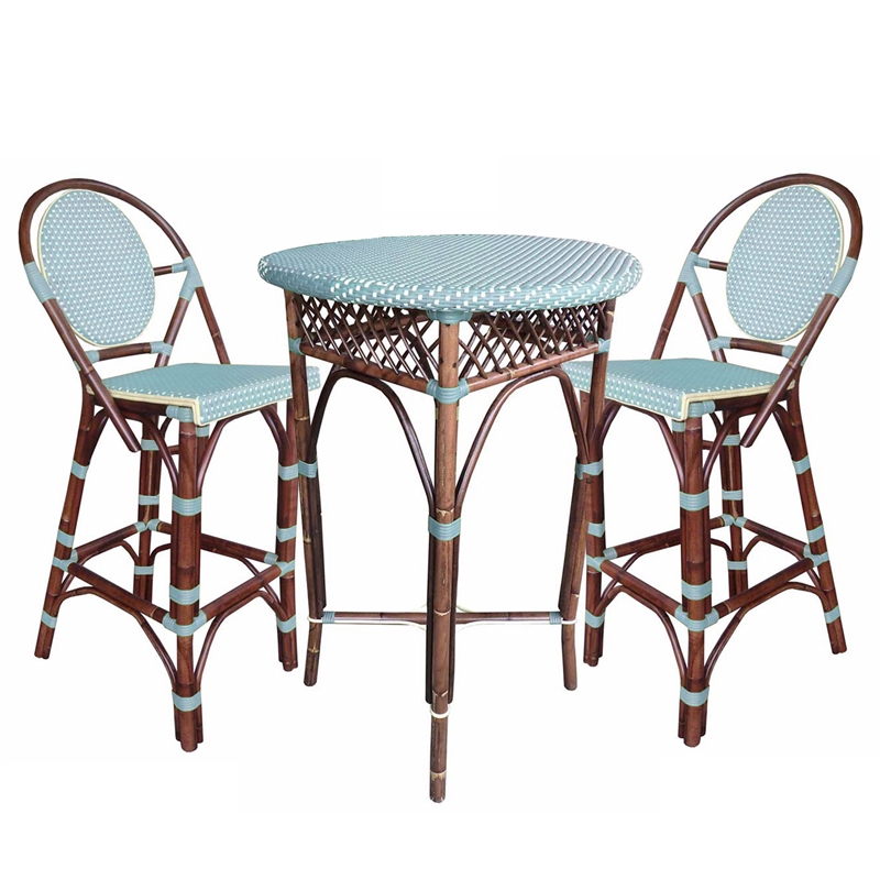 Padma's Plantation Paris Bistro Barstool in Blue